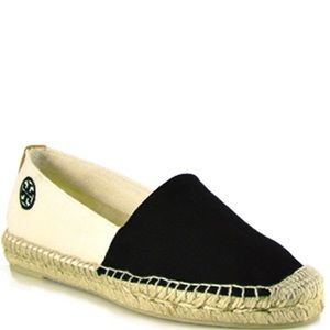 Tory Burch bicolored slip on espadrille sandals 9